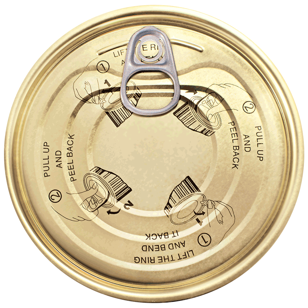 EOE 401 Easy Open End - 99mm Full Aperture Tinplate Can End for Food Packaging