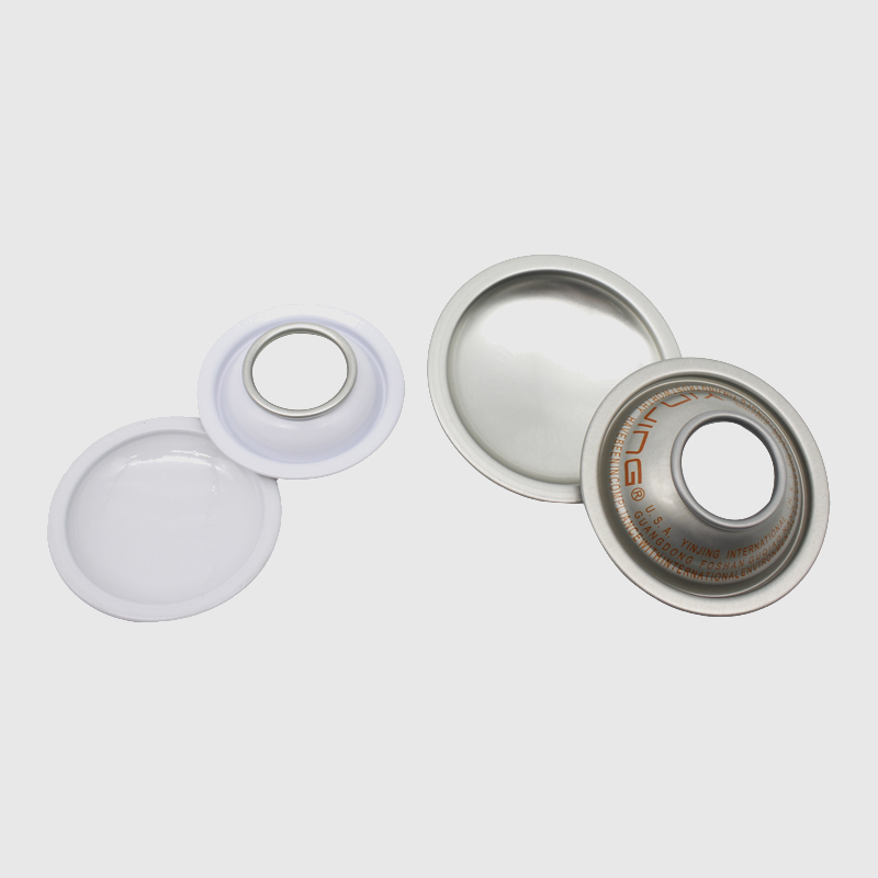 65mm Diameter Dome and Cone - Tinplate Aerosol Can Component by Endo Cans